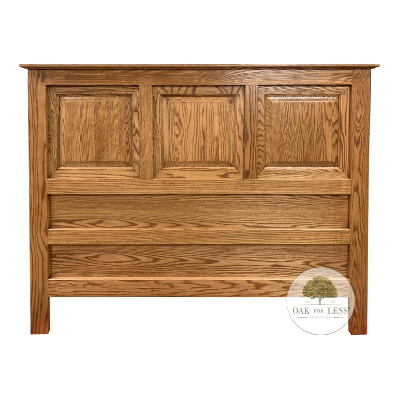 OD-O-T471 Traditional Oak Panel Headboard - Oak For Less® Furniture