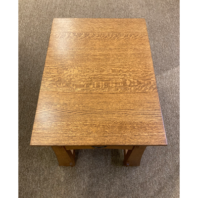 Clearance Arts & Crafts End Table 20" w top view - Oak For Less® Furniture