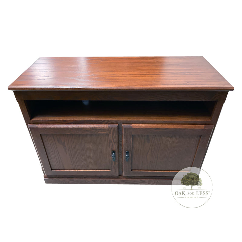 FD-4512M - Mission Oak 42" TV Stand - top view - Oak For Less® Furniture