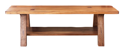 IFD-866BENCH - 59" Solid Raintree Wood Bench with 'Live Edge' Top - Oak For Less® Furniture