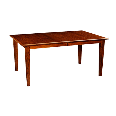 Amish made Classic 4 Leg Table in Solid Quartersawn Oak and Michael's Cherry finish - Oak For Less® Furniture