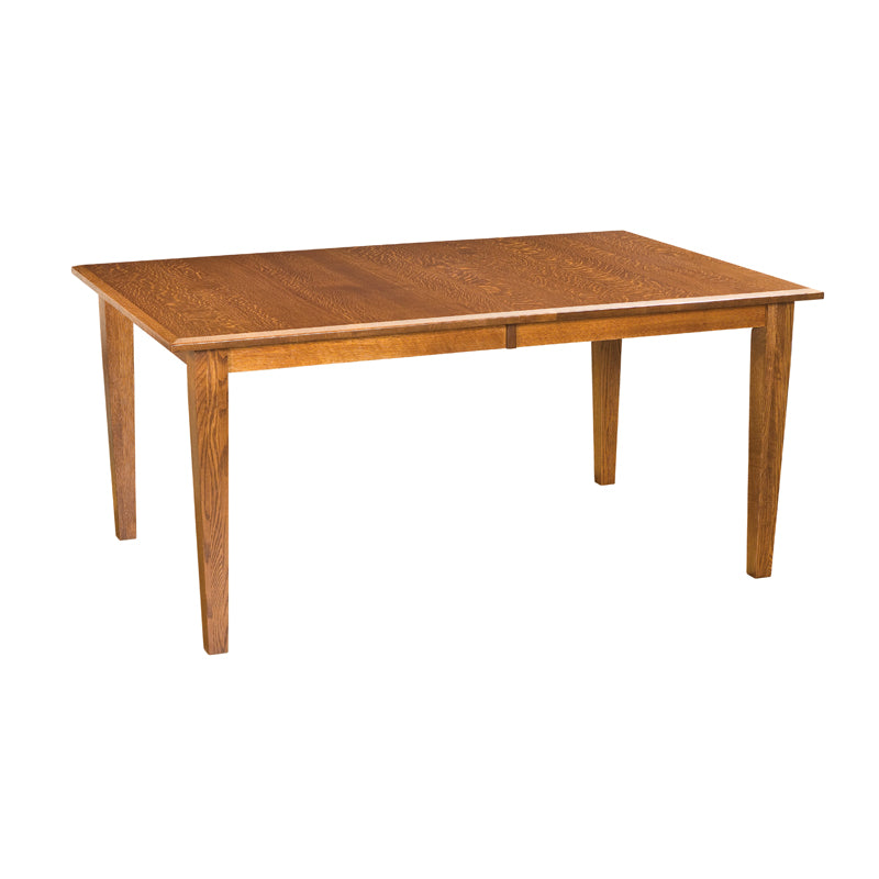 Amish made Classic 4 Leg Table in Solid Quartersawn Oak in Toffee finish - Oak For Less® Furniture