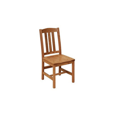 Amish made Old Mission Wood Seat Side Chair in Solid Oak - Oak For Less® Furniture