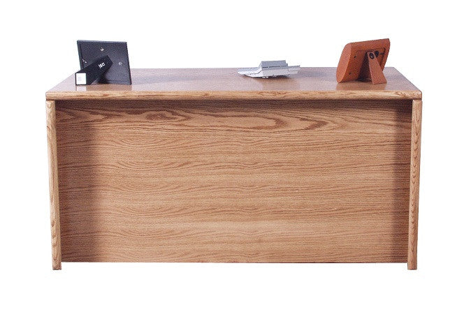 FD-1049 - Contemporary Oak 72" Executive Desk - view of the finished back - Oak For Less® Furniture