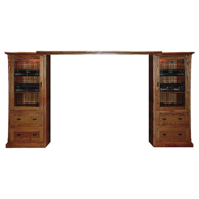 FD-4190M - Mission Oak 3 Piece Entertainment Wall Unit - Oak For Less® Furniture