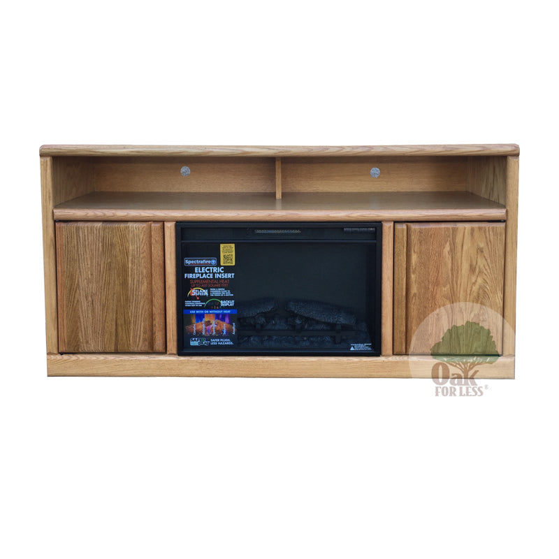 FD Contemporary Oak 60" Fireplace TV Stand - Oak For Less® Furniture