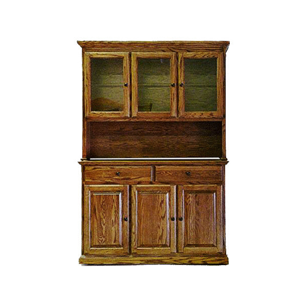 FD-5054T and FD-5154T - Traditional Oak 54" Buffet and Hutch - Oak For Less® Furniture