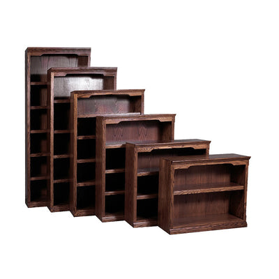 FD Traditional Oak Bookcases 30” wide in different heights - Oak For Less® Furniture