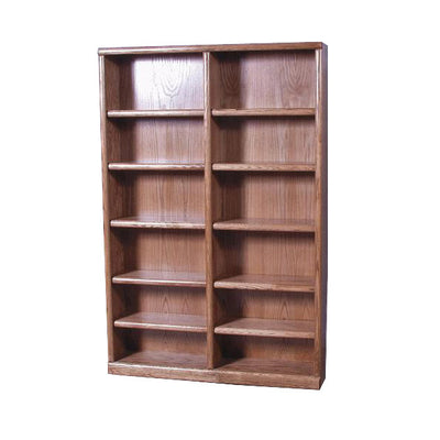 FD-6134 - Contemporary Oak Bookcase 48" w x 13" d x 72” h - Oak For Less® Furniture