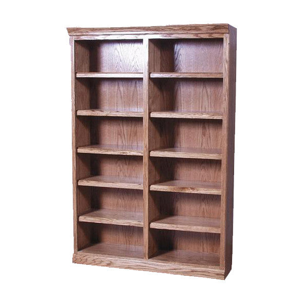 FD-6134M - Mission Oak Bookcase 48" w x 13" d x 72” h - Oak For Less® Furniture