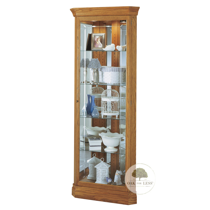 HM-680-347 - Hammond Corner Curio - Oak For Less® Furniture