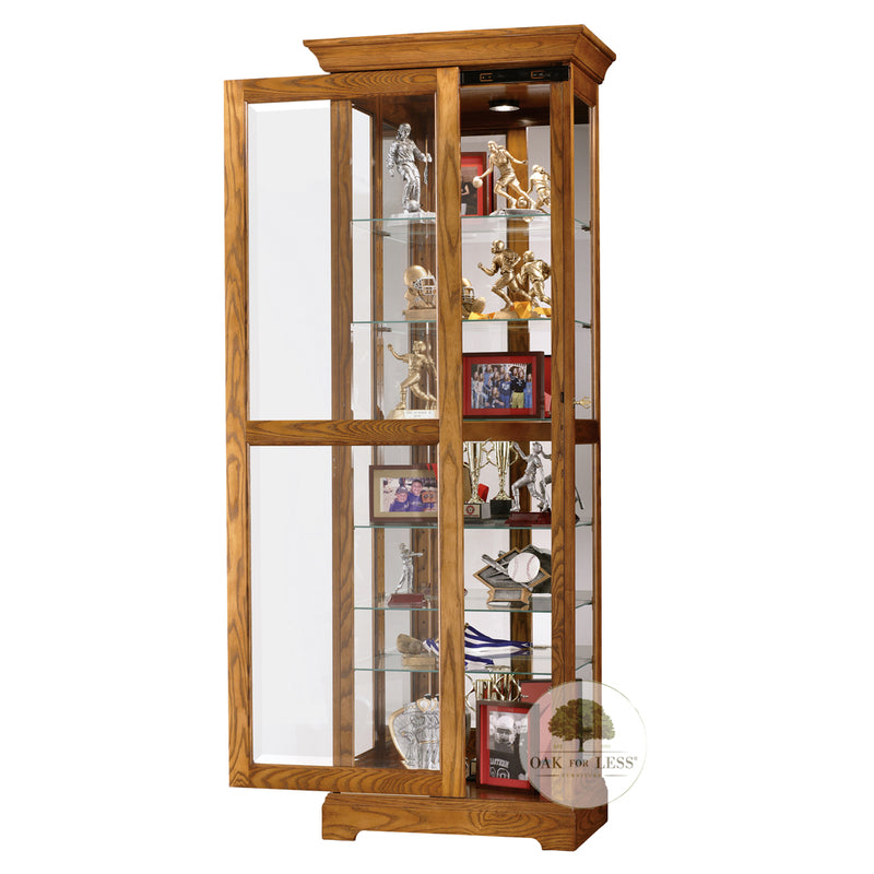 HM-680-471 - Moorland Curio open - Oak For Less® Furniture