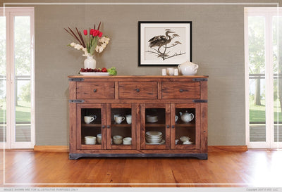 IFD-866CONS - Parota Collection 70" Solid Wood Console with 'Live Edge' Top pictured in a room setting with flowers and other decor - Oak For Less® Furniture