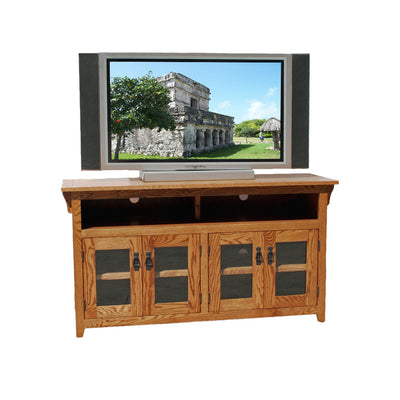 OD-O-M5230-16.75-CN4 - Mission Oak 56" TV Stand - Oak For Less® Furniture