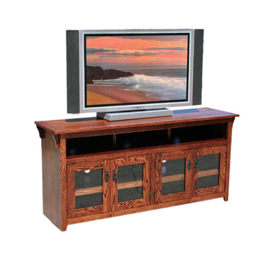 OD-O-M6130-16.75-CN4 - Mission Oak 65" TV Stand - Oak For Less® Furniture