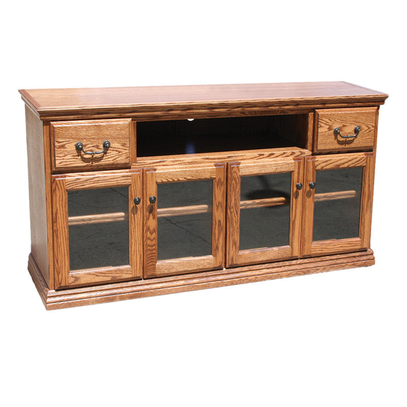 OD-O-T6330-16.75-CN7 - Traditional Oak 65" TV Stand - Oak For Less® Furniture