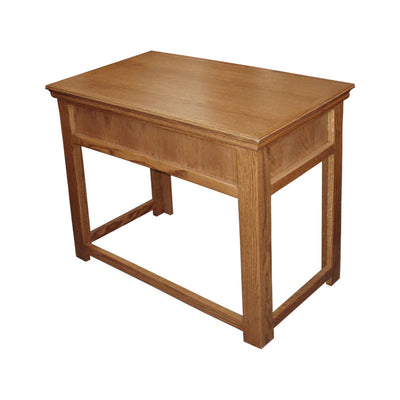 OD-O-T370 - Traditional Oak 36" Lap Top Writing Table Desk - back view - Oak For Less® Furniture