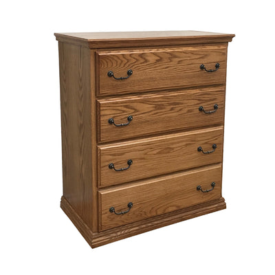 OD-O-T446 Traditional Oak 4 Drawer Chest - Oak For Less® Furniture