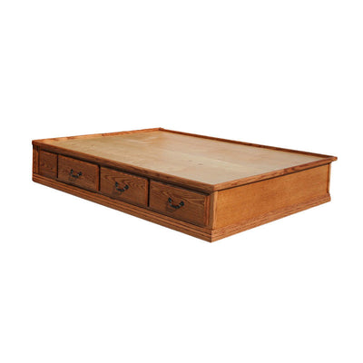 OD-O-T456 - Traditional Oak Pedestal Bed with 6 drawers - Oak For Less® Furniture