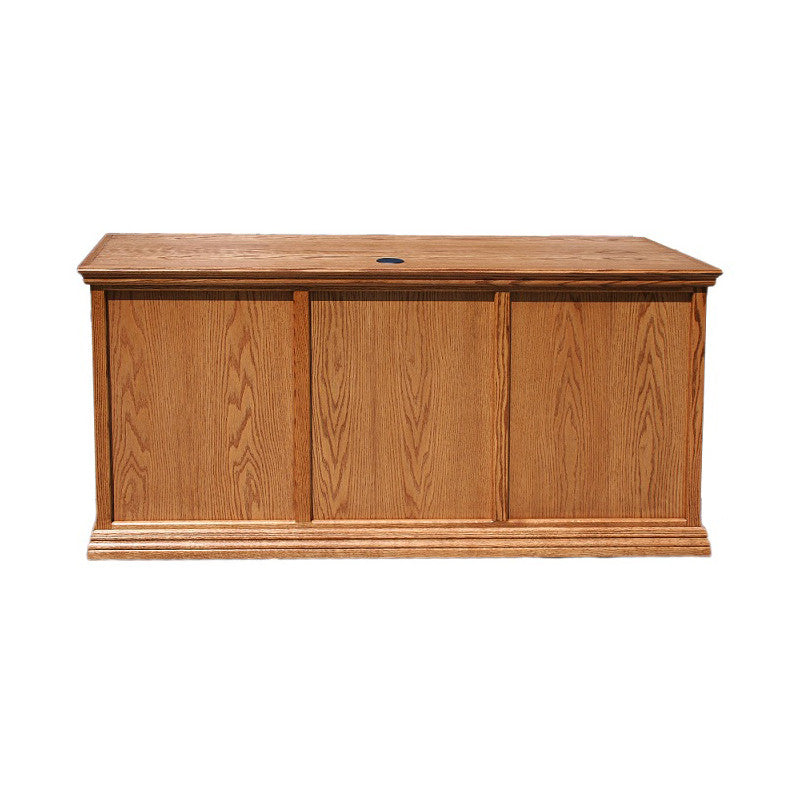 OD-O-T653 - Traditional Oak 62" Executive Desk - view of finished back - Oak For Less® Furniture