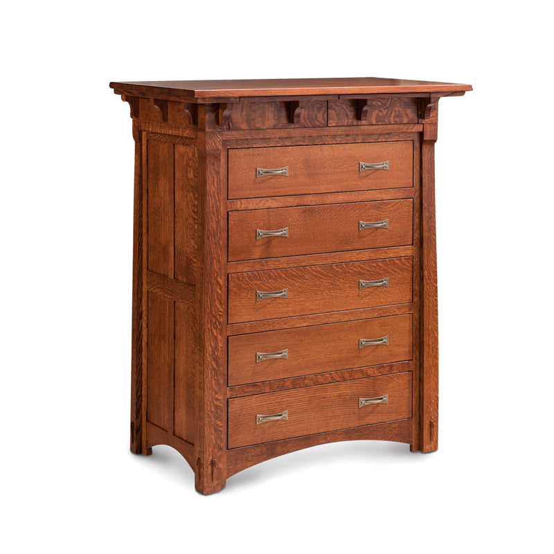 Amish made MaRyan 5 Drawer Chest in Quarter Sawn Oak | Oak For Less® Furniture & Amish Furniture Creations ™