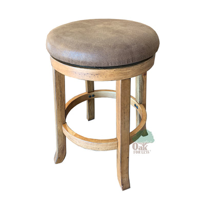 SD-1646RO-24 Rustic Swivel 24" high Barstool | Oak For Less ®